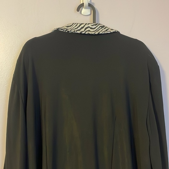 Artex Fashions Vintage Black Dilver Zebra Stripe Blazer Jacket size 2X - Picture 11 of 16